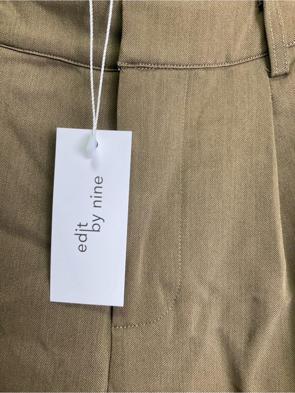 Picket Detail Woven Straight Pants - Olive - Picture 2 of 7